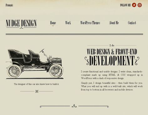 Retro Web Design Inspiration Nudge Design Vintage Websites, Retro Website, Vintage Website Design, Vintage Web Design, Web Design Examples, Free Web Design, Squarespace Web Design, Squarespace Design, Portfolio Web Design