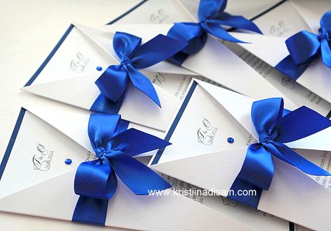 Wedding Invitations Royal Blue, Wedding Invitations Champagne, Royal Blue Wedding Theme, Royal Blue Wedding Invitations, Baby Blue Weddings, Blue Wedding Decorations, Debut Invitation, Jasmine Wedding, Card Design Handmade