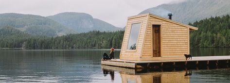 floating cedar sauna immerses nimmo bay's guests in the wilderness of british columbia Great Bear Rainforest, Floating Architecture, Glass Pavilion, Eco Hotel, Sustainable Community, Relax Spa, Lush Garden, Hotel Suites, Immersive Experience