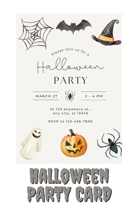 Pumpkin Costume Party Invitation, Scary Halloween Party Invitation Template, Editable Digital Costume Party Invite File, Spooky invitation Scary Halloween Party Invitations, Costume Party Invite, Costume Party Invitation, Costume Party Invitations, Halloween Menu, Fundraiser Flyer, Halloween Party Invitation, Event Card, Pumpkin Costume