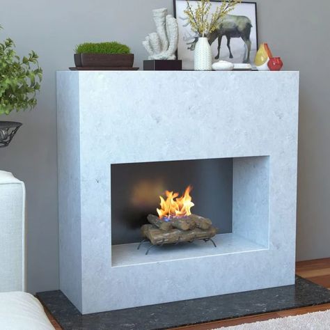 Ventless Fireplace Insert, Gel Fireplace, Wood Burning Fireplace Inserts, Electric Logs, Brooklyn House, Ventless Fireplace, Fireplace Grate, Faux Fireplace Diy, Birch Logs