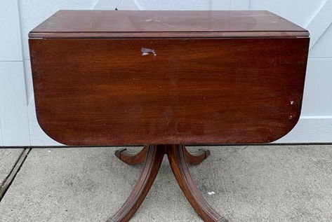 Drop Leaf Table Makeover and How to Apply Sealer with a Sponge Drop Leaf Table Makeover, Vintage Drop Leaf Table, Palm Beach Style, Table Makeover, Drop Leaf Table, Leaf Table, Furniture Projects, Fixer Upper, New Furniture