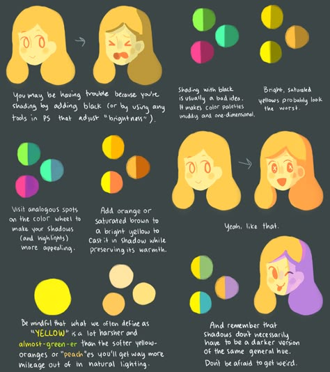 Digital Art Tips, Color Theory Art, Coloring Tips, Colour Theory, Art Help, Coloring Tutorial, Digital Painting Tutorials, Art Refs, Drawing Stuff