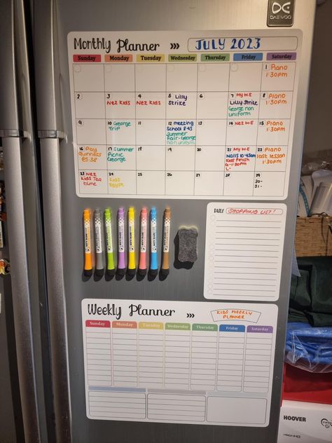 Helpful for students with school schedules for classroom

Magnetic Calendar for Refrigerator with Stain Resistant Surface

It’s easy to be wiped clean without leaving any stain or ghosting

COLOUR CODED DAYS design, easy to check your plan at a glance Organizing Calendar, 2024 Holiday Calendar, Whiteboard Calendar, Holiday Organization, Daily Weekly Planner, Dry Erase Calendar, Calendar Organization, Office Branding, Refrigerator Organization