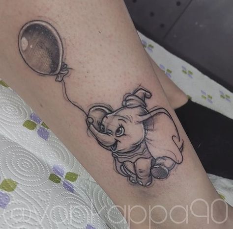 Cute Dumbo Tattoo, Disney Dumbo Tattoo, Dumbo Tattoo, Eeyore Tattoo, Baddie Tats, Tattoos Disney, Pokemon Tattoos, Pokemon World, Tattoos 2024