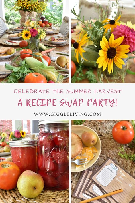 Recipe Party Ideas, Recipe Swap Ideas, Recipe Swap Party Ideas, Ladies Gathering Ideas, Gathering Ideas Parties Friends, Friend Gathering Ideas, Friends Gathering Ideas, Swap Party Ideas, Hostess Ideas