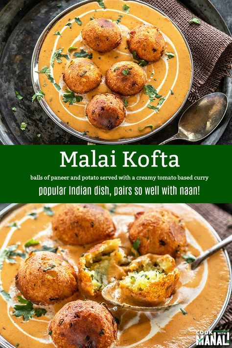 Malai Kofta Recipe, Meal Vegetarian, Kofta Recipe, Malai Kofta, Lyrics Quotes, Indian Food Recipes Vegetarian, Vegan Meals, Vegetarian Dinner, Indian Cooking