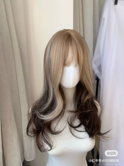 Blond Hair Dark Underneath, Hair Eras Kpop Dr, Ash Beige Brown Hair, Kawaii Hairstyles, Hair Stylies, Good Hair Day, Hair Inspo Color, Aesthetic Hair, Hair Day