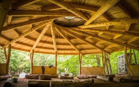 reciprocal timber frame outdoor structure Reciprocal Structure, Reciprocal Roof, Reciprocal Frame, Timber Frame Pergola, Timber Frame Pavilion, Timber Frame Porch, Casa Hobbit, Gazebo Roof, Outdoor Structure