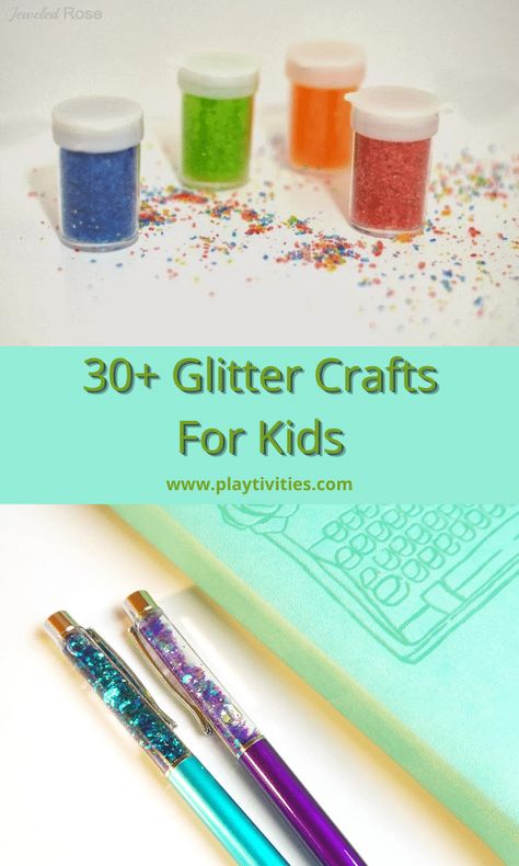 30+ DIY Glitter Crafts for Kids Glitter Craft Ideas, Glitter Projects For Kids, Glitter Crafts For Kids, Diy Glitter Crafts, 90s Crafts, Crafts With Glitter, Glitter Glue Crafts, Toothbrush Craft, Glitter Crafts Diy