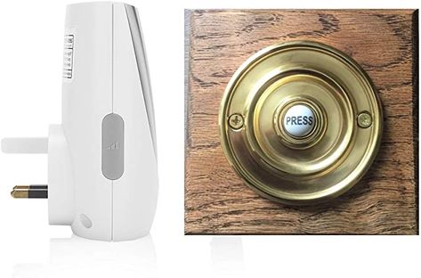 30s House, St Clement, Wireless Doorbell, Brass Bell, Danish Oil, Brass Bells, Free Amazon Products, Diy Tools, Solid Brass