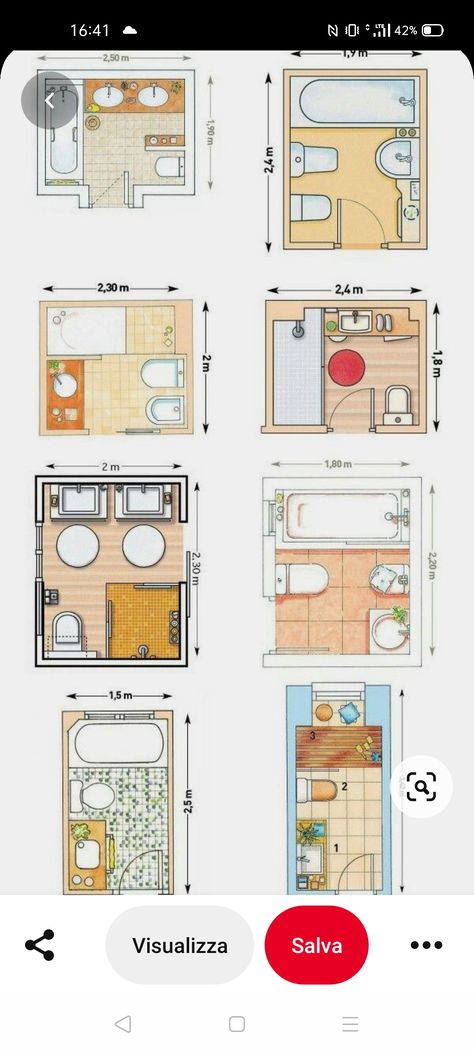 Bathroom Floorplan, Bathroom Measurements, Bathroom Layout Plans, Architecture Blueprints, Small Bathroom Layout, Bathroom Design Black, Modern House Floor Plans, Bathroom Plan, Bathroom Dimensions