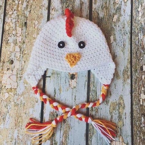 Crochet Chicken Beanie Free Pattern, Crocheted Chicken Hat Free Pattern, Crocheted Chicken Hat, Crochet Chicken Hats Free Patterns, Crochet Chicken Hat Pattern Free For Chickens, Chicken Crochet Hat, Crochet Chicken Hat Pattern Free, Crochet Chicken Hat Pattern, Chicken Hat Crochet Pattern