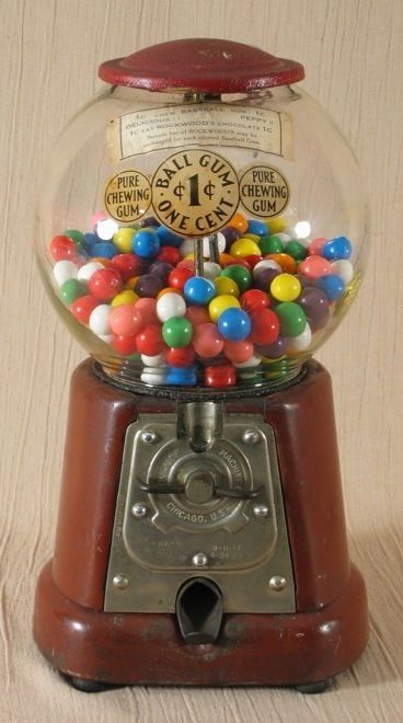 Old Gumball Machine, Vintage Gumball Machine, Gum Machine, Bubble Gum Machine, Gumball Machines, Happy September, Candy Dispenser, Coin Operated, Vending Machines