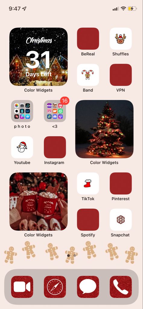 Ipad Christmas Homescreen, Christmas Ios 17 Homescreen, Ios 16 Wallpaper Christmas Aesthetic, Phone Inspiration Christmas, Christmas Wallpaper Iphone Ios 16, Christmas Aesthetic Iphone Home Screen, Christmas Wallpaper With Widgets, Christmas Ios 16 Wallpaper Widgets, Christmas Phone Widget Ideas