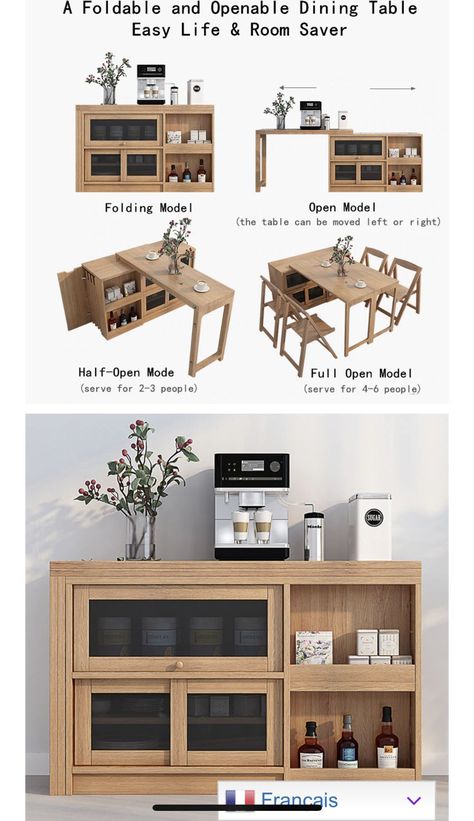 Small Spaces Dining Tables, Tiny House Furniture, Modern Kitchen Design Grey, Multifunctional Furniture Small Spaces, Kitchen Design Modern, Multipurpose Furniture, Furniture Small Spaces, Kitchen Design Modern White, Diy Patio Furniture Cheap