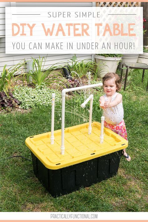 Water Table Diy, Diy Water Table, Toddler Water Table, Kids Water Table, Water Play For Kids, Diy Water Feature, Summer Diy Projects, Water Tables, Sand And Water Table