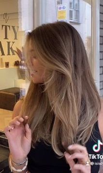 Sunny Highlights Hair, Light Brown Hair Natural Highlights, Brown Hair With Highlights And Balayage, Honey Highlights On Light Brown Hair, Fawn Hair Color, Honey Highlights On Dark Hair, Front Blond, Sandy Brown Hair Color, Dark Honey Blonde