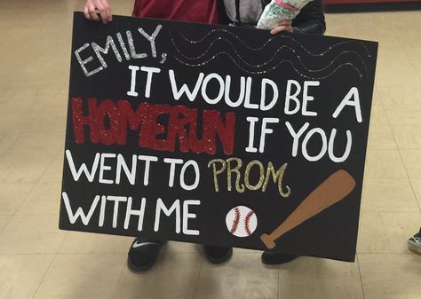 Baseball promposal Softball Promposal, Baseball Promposal, Light Proposal, Sadies Proposal, Cute Promposals, Formal Proposals, Prom Pictures Group, Cute Homecoming Proposals, Cute Prom Proposals