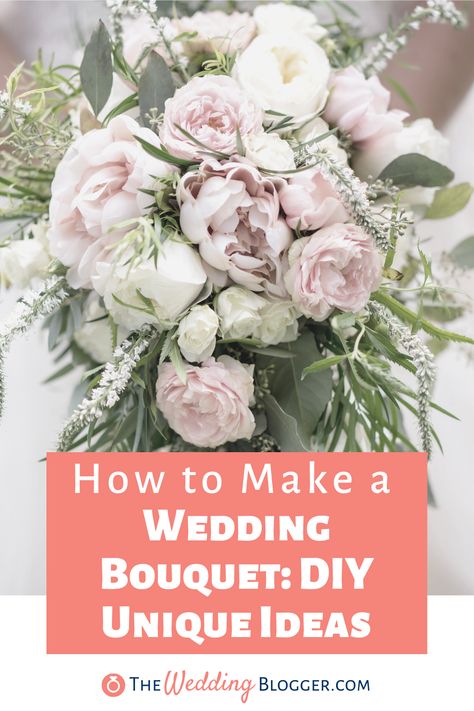 Diy Bride Bouquet How To Make, Make Bridal Bouquet, How To Make A Brides Bouquet, How To Build A Bouquet, How To Make Bridal Bouquets Step By Step, Diy Wedding Florals, How To Make A Bouquet, Make Your Own Wedding Bouquet, Bridal Bouquet Unique