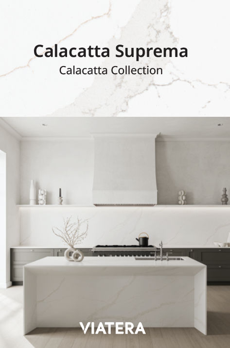 Calacatta Suprema sets a new benchmark for Calacatta-inspired quartz, infusing it with a sophisticated allure that radiates subtle luxury through its meticulous details. Subtle Luxury, Quartz Surfacing, White Backdrop, Neutral Palette, Kitchen Inspirations, Brown And Grey, Kitchen Design, Pure Products, Design