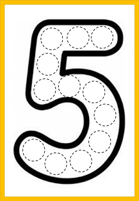 Number 5 Activities For Preschool, Kids Worksheets Preschool, Preschool Activities Toddler, Do A Dot, Fine Motor Skills Activities, Numbers For Kids, Numbers Preschool, Preschool Art Activities, Printable Flash Cards