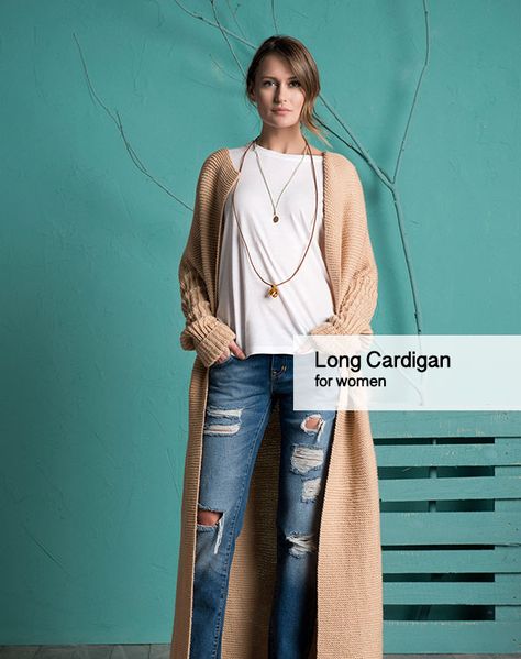 Long Cardigan Knitting Pattern | Knitting patterns for beginners Long Cardigan Knitting Pattern, Diy Cardigan, Knitting Cardigan, Knit Cardigan Pattern, Knitting Patterns Free Hats, Long Knit Cardigan, Gilet Long, Knitting Patterns Free Cardigans, Crochet Jacket