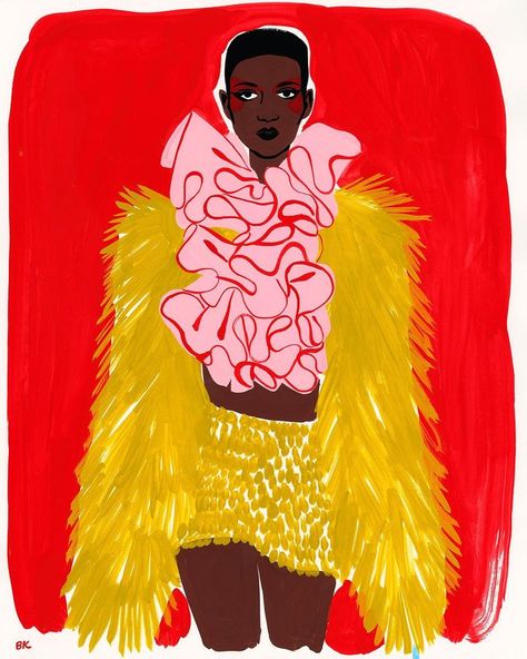 Bijou Karman (@bijoukarman) • Instagram photos and videos Black Barbie Drawing, Black Fashion Illustration, Bijou Karman, Self Portrait Art, Afrofuturism Art, Barbie Drawing, Art Style Challenge, African Wall Art, Fashion Illustration Sketches