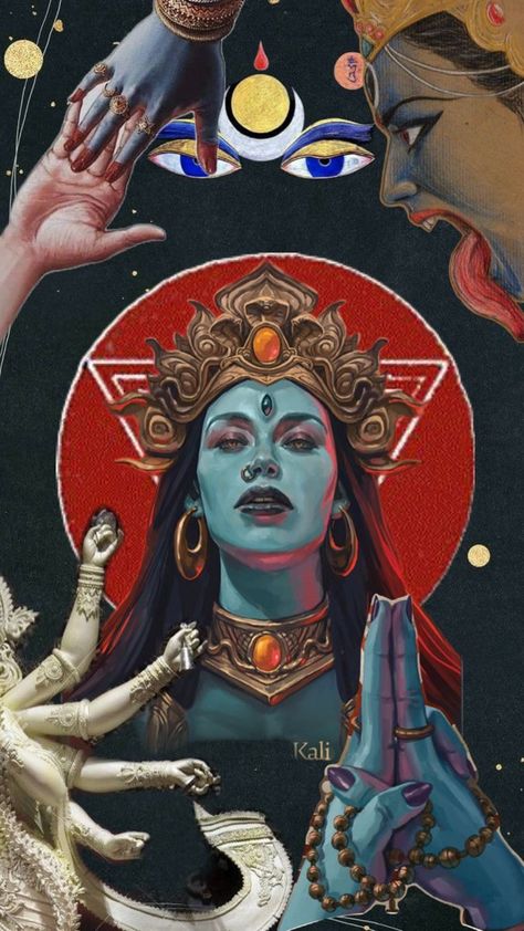 Tantra Art, Mother Kali, Kali Ma, Goddess Artwork, Vedic Art, Kali Goddess, Shiva Art, Like And Comment, Goddess Art