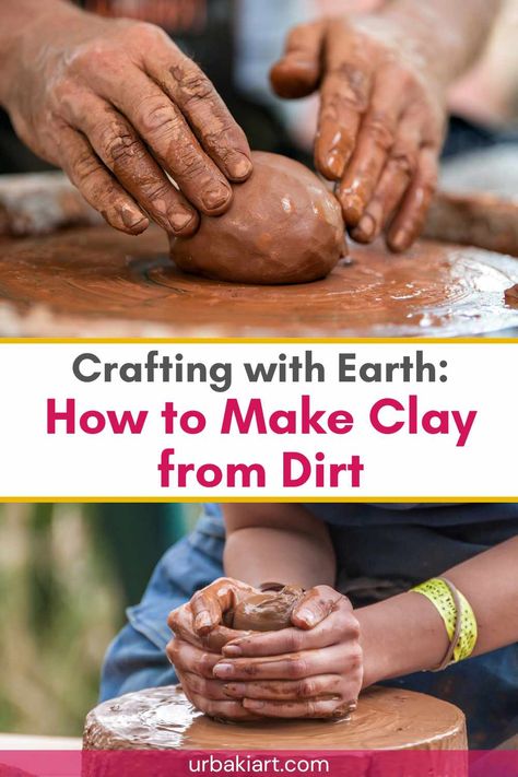 If you're interested in pottery or other types of crafts, you may be wondering how to make your own clay. The good news is that clay can be made from dirt, which is a readily available and inexpensive material. With a few simple steps, you can create your own clay and start making your own unique pottery pieces. Here's a comprehensive guide on how to make clay from dirt: Materials Needed: -Dirt (preferably clay-rich soil) -Water -A large bucket -A stick or spoon for stirring... Diy Clay From Dirt, How To Make Clay From Dirt, Earth Clay Crafts, How To Make Your Own Clay, Clay From Dirt, How To Make Clay At Home, Red Clay Pottery, Craft Nights, Make Your Own Clay