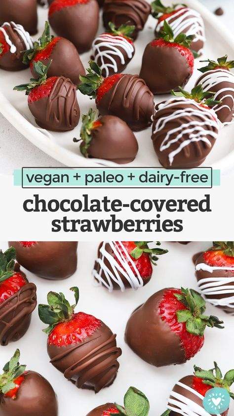 Make Chocolate Covered Strawberries, Valentines Day Dessert, Gluten Free Valentines, Chocolate Covered Strawberry Recipe, Valentine Desserts, Chocolate Dipped Strawberries, Paleo Chocolate, Aip Recipes, Paleo Vegan