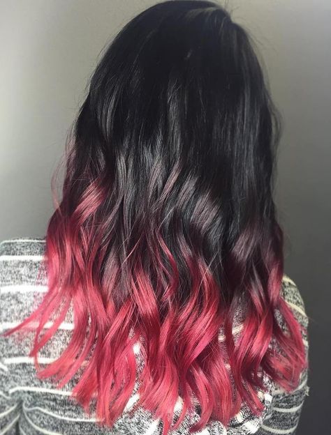 Pastel+Pink+Dip+Dye+For+Black+Hair                                                                                                                                                                                 More Natural Dark Hair, Black Hair Ombre, Blonde Dye, Pink Ombre Hair, Blond Ombre, Dyed Hair Pastel, Hair Dye Ideas, Dip Dye Hair, Black Hair Dye