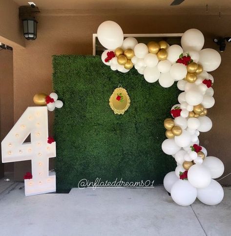 Beauty And The Beast Balloon Arch, Beauty And The Beast Balloon Garland, Beauty And The Beast Backdrop, Princess Belle Party, Belle Birthday Party, Prom Backdrops, Beauty And The Beast Theme, Belle Birthday, Beauty And The Beast Party