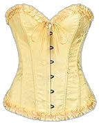 Bustier Top Corsets, Yellow Corset, Bustier Lingerie, Corset Costumes, Top Corset, Corset Tops, Gothic Clothes, Vintage Cottagecore, Corset Bustier