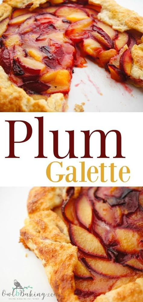 Gallete Recipe, Galette Recipe Desserts, Fruit Galette Recipe, Plum Pie Recipe, Plum Galette, Summer Baking Recipes, Summertime Desserts, Plum Dessert, Smash Box