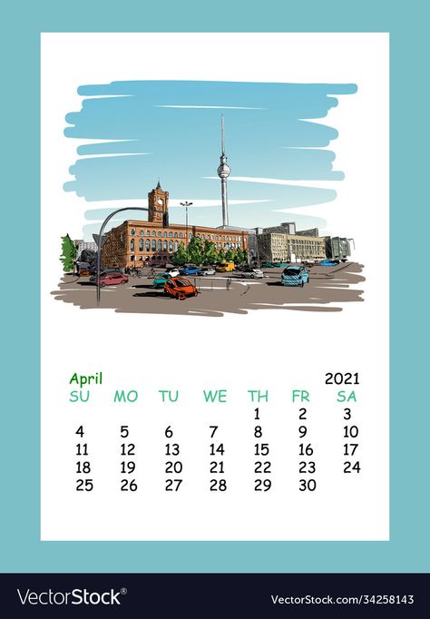 Digital Calendar Design, Photo Calendar Design, Graphic Design Calendar, Calendar Design Inspiration, Travel Calendar, City Vector, Calendar Layout, Media Sosial, Photo Calendar