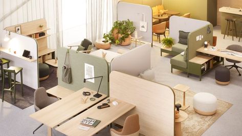 Space Layout, Spanish Furniture, Open Space Office, Italian Furniture Brands, Table Bistrot, Round Sofa, Cantilever Chair, Bentwood Chairs, Office Seating