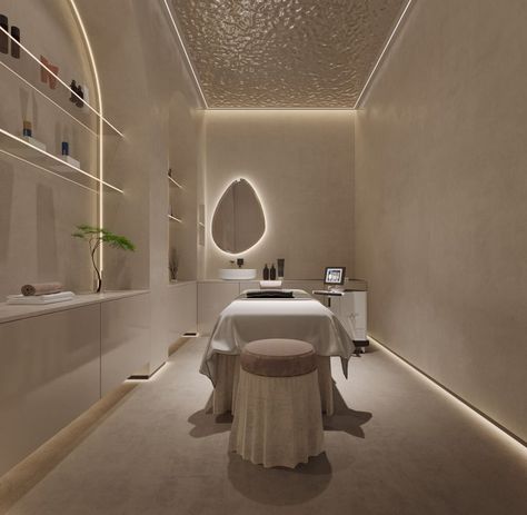 Spa Room Ideas Estheticians, Decor Bedroom Aesthetic, Deco Spa, Massage Room Design, Spa Massage Room, Curtains Door, Room Work, Spa Studio, Esthetician Room Decor