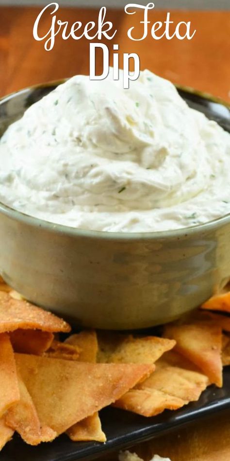 Greek Feta Dip, Feta Cheese Dip, Feta Dip, Whipped Feta, Dip Recipes Easy, Dip Recipe, Dip Recipes, Greek Recipes, Yummy Appetizers