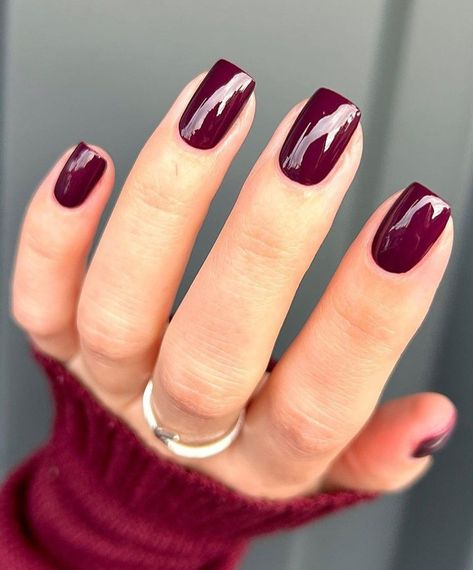 Magenta Nails Short, Berry Colour Nails, Nails For Older Women, Merlot Nails, Bordo Nails, Dark Color Nails, Nail Dipping Powder Colors, Wine Nails, Summer Toe Nails