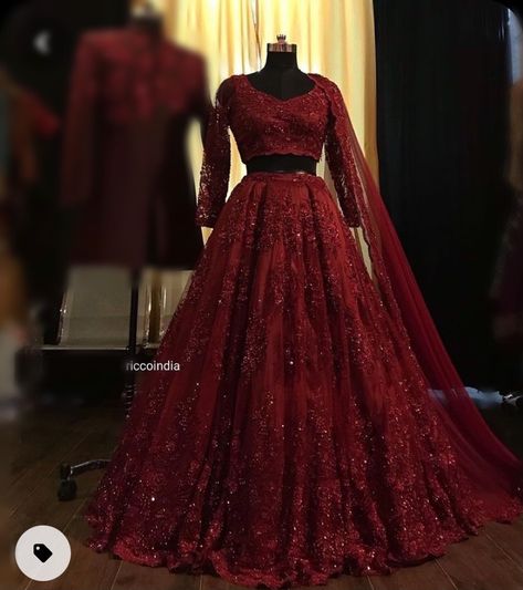 Indian Wedding Dress Bridal Lehenga, India Wedding Dress, Manish Malhotra Lehenga, Embroidered Bridal Lehenga, Indian Wedding Gowns, Red Bridal Dress, Latest Bridal Lehenga, Desi Wedding Dresses, Wedding Lehenga Designs