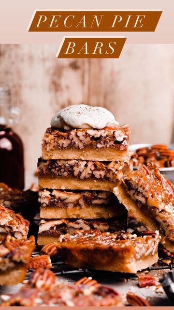 Maple Pecan Bars, Easy Shortbread Crust, Cinnamon Shortbread, Stephanie Simmons, Maple Pecan Pie, Pecan Filling, Cobbler Recipes Easy, Pecan Bars, Pecan Pie Bars