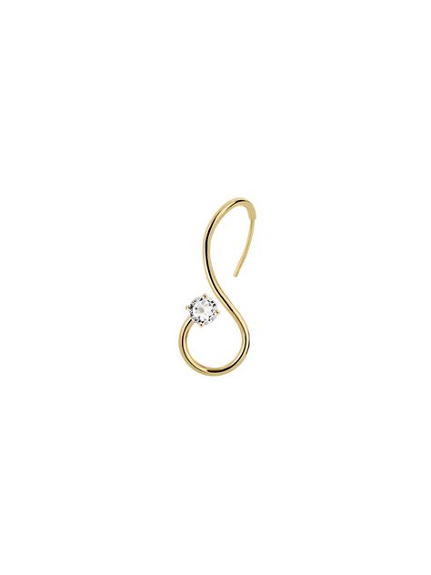 With its pure lines the Signature Infinity earring's stones float offering a minimalist and airy aestheticism. Infinity Earrings, Digital Certificate, Topaz Earrings, White Topaz, Stone Earrings, Precious Metals, Statement Earrings, Jewelry Pieces, Float