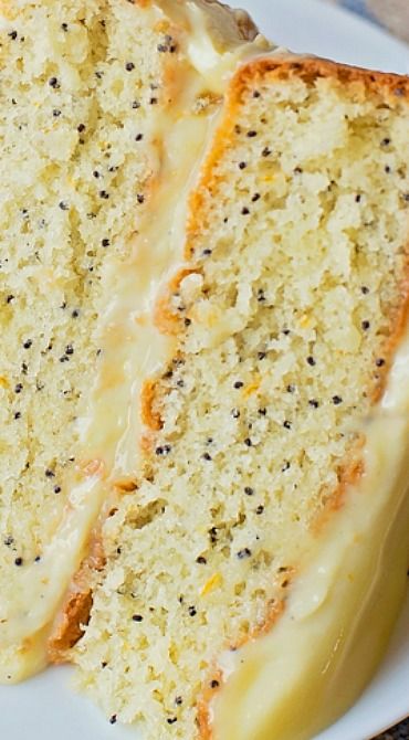 Puppy Seed Lemon Cake, Poppyseed Cake With Custard Filling, Poppyseed Cake, Lemon Poppyseed Cake, Seed Cake, Poppy Seed Cake, Lemon Poppy Seed, Lemon Poppy, Lemon Poppyseed