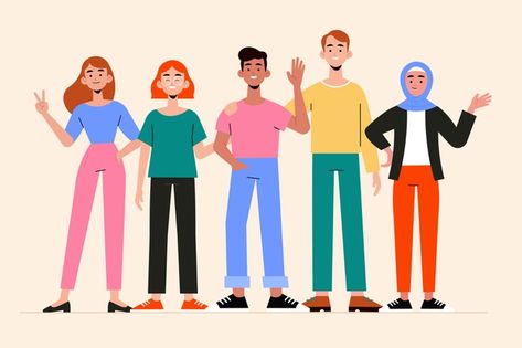 Group of people illustration set Free Ve... | Premium Vector #Freepik #vector #people #woman #man #human Person Vector Illustration, Different People Illustration, Human Illustration People, Group Of People Illustration, Illustration Person, Group Illustration, Smiling Person, Human Illustration, Person Illustration