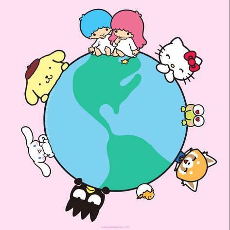 Hello Kitty & Friends on Instagram: “Today we celebrate #earthday 🌎💚 Take 5 minutes to look at the sky, feel the sun on your skin, breathe the fresh air coming from the…” Welcome To Class, Hello Sanrio, Hello Kitty Friends, Hello Kitty Aesthetic, Hello Kitty Coloring, Sanrio Wallpaper, Look At The Sky, Hello Kitty Pictures, Hello Kitty Items