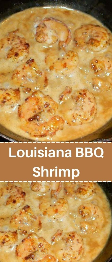 Louisiana BBQ Shrimp Bbq Shrimp New Orleans, Louisiana Bbq Shrimp, Shrimp Chowder, Barbecue Shrimp, Creamy Shrimp, Cajun Dishes, Bbq Shrimp, Shrimp Dinner, Cajun Cooking