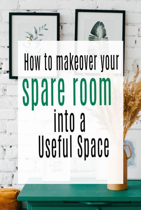 A look at spare room makeover ideas  to help you transfrom your spare room in to  a really useful space and place within your home - whee that be a yoga room, home office, writing room or guest room    #spareroom #guesrtroom #makeover #abeautifulspace Spare Bedroom Storage Room, Extra Room Space Ideas, Small Bedroom Turned Into Tv Room, Ideas For A Spare Bedroom, Spair Room Ideas, Spare Room Makeover, Ideas For Spare Room Inspiration, Small Flex Space Ideas, Turning A Bedroom Into A Den