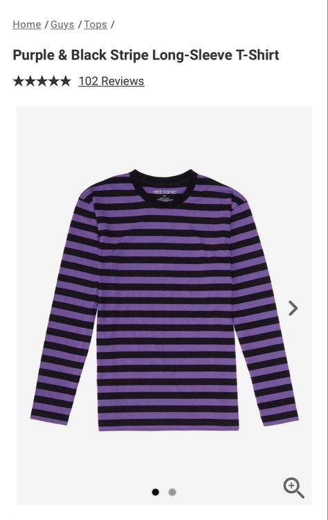 Purple Striped Shirt, Black And Purple, Stripe Shirt, Striped Long Sleeve, Hot Topic, Striped Shirt, Black Stripes, Purple And Black, Long Sleeve Tshirt