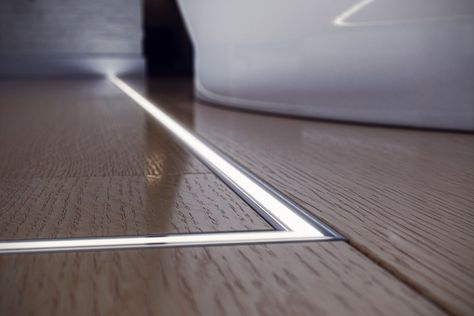 Linear lighting profile for LED modules LUMINES TERRA  Waterproof floor lighting by Lumines Lighting Floor Led Lighting, Lighting For Bathroom, Led Floor Lights, Lights Bathroom, Waterproof Led Lights, Led Light Design, Led Floor, Lighting Design Interior, Waterproof Flooring